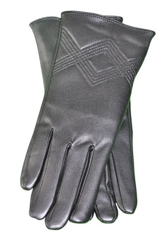 Venera Faux Leather Diamond Stitch Glove