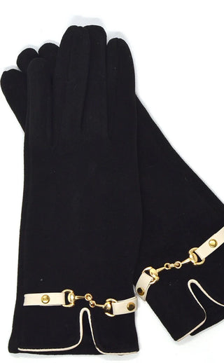 Luv & Co. Gold Bridle Chain Gloves