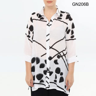 Button front printed Shirt