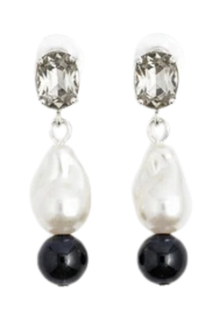Merx White Black Pearl Earring