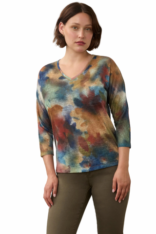 FDJ Drop Shoulder V neck top