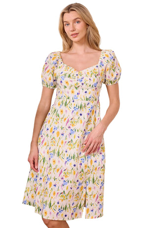 Angel Eye Floral Midi Summer Dress