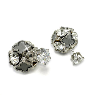 J. Kent Double Bubble Clover Earring Silver