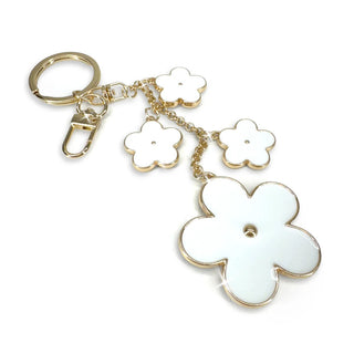 J. Kent Daisy Keychain White