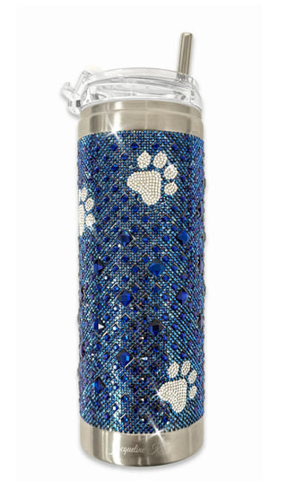 J. Kent Tumbler Diamonds in the Ruff Blue with Silver