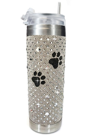 J. Kent Tumbler Diamonds in the Ruff Silver with Black