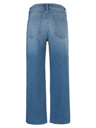 Blue jeans on a white background