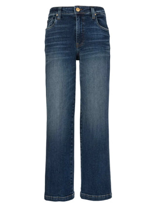 Blue jeans on a white background