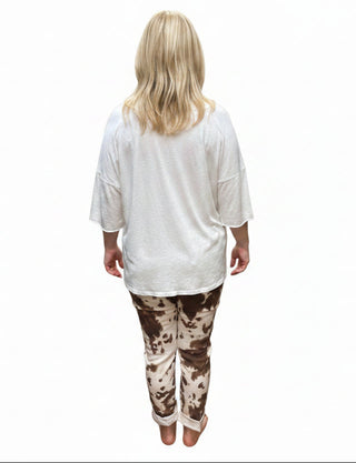 Amorosa Hide Heart Print T-shirt