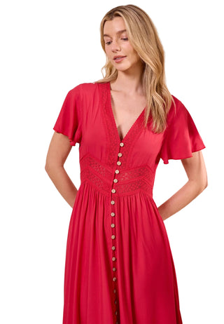 Angel Eye Red Maxi Dress
