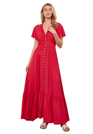 Angel Eye Red Maxi Dress