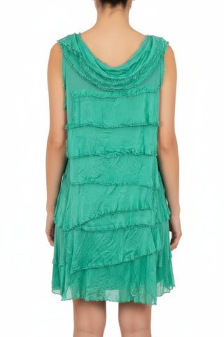 Amorosa Rough Edge Tiered Short Dress