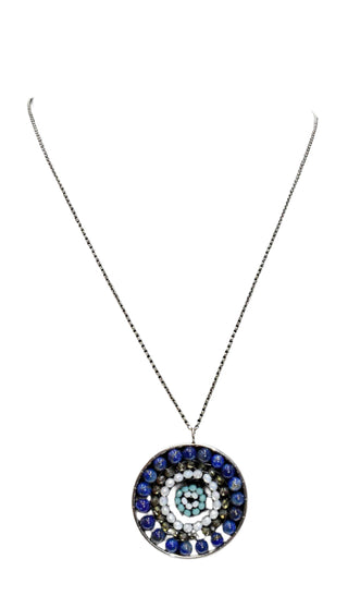 AquaLuxe Mandala Crystal Necklace