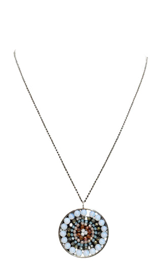 AquaLuxe Mandala Crystal Necklace