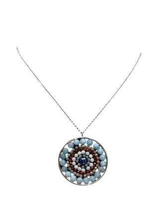 AquaLuxe Mandala Crystal Necklace
