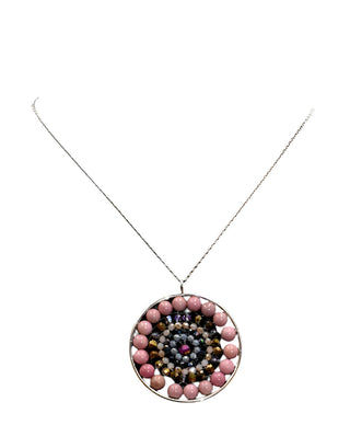 AquaLuxe Mandala Crystal Necklace