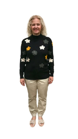 Ness Mock neck Daisy Sweater