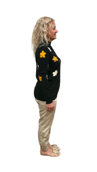 Ness Mock neck Daisy Sweater