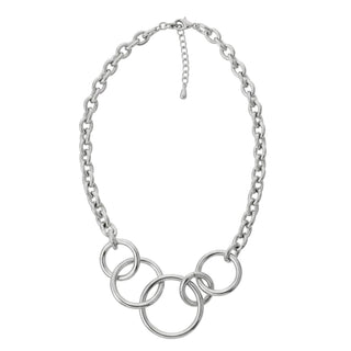 AquaLuxe Silver Ring Necklace