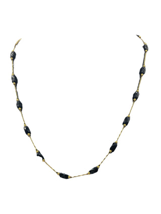 Crystal Waters Black Bead Necklace