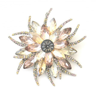 Crystal Waters Pink Floral Pin