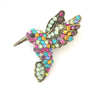 Crystal Waters Hummingbird Pin
