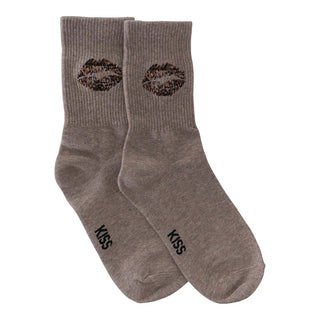 LimLim Leopard Lips Crew Sock