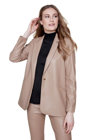 Renaur Faux Leather Blazer