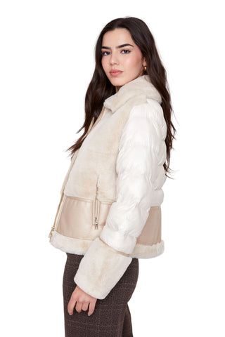 Renuar Quilted Faux Fur Jacket