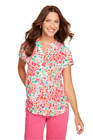Renaur Notched Multi Print Top