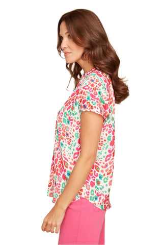 Renaur Notched Multi Print Top