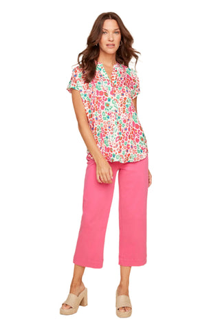 Renaur Notched Multi Print Top