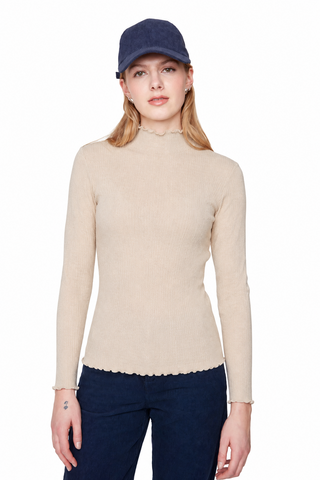 Renuar Ruffled Mock neck Sweater