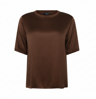 Tramontana Satin Short-Sleeve Top