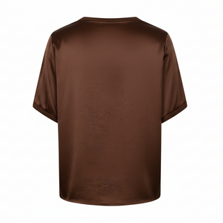Tramontana Satin Short-Sleeve Top