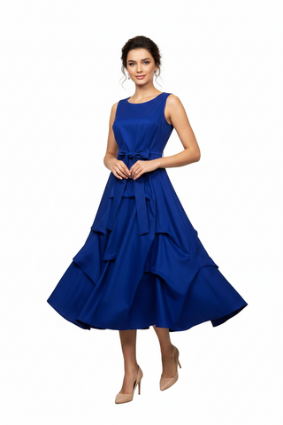 Samuel Dong Asymmetrical Ruffle Dress