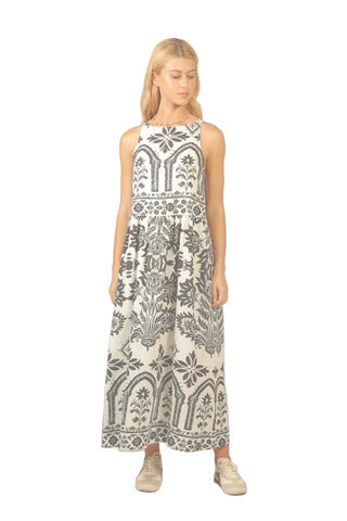 See U Soon Navy Print Maxi Dress