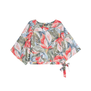 De Via Cropped Side Tie Top