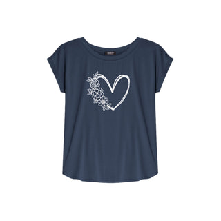 De Via Cap Sleeve Heart Top