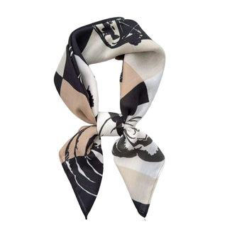 Luv & Co Colour Blocked Roses Scarf