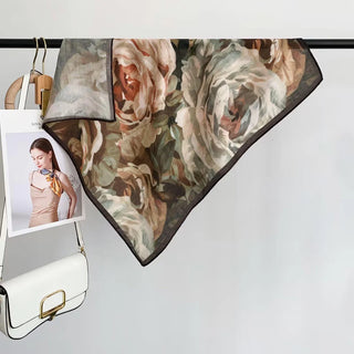 Luv & Co. Pastel Roses Square Scarf