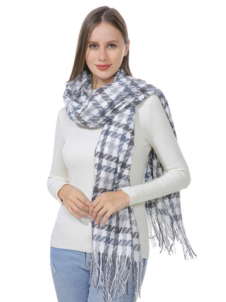 D&W  Long Houndstooth blanket Scarf