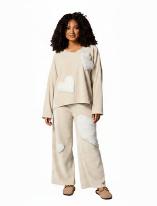 Eternelle  Double Heart Corduroy Pants