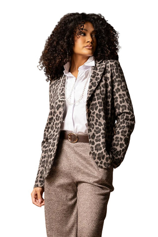 Eternelle Cheetah Print Blazer