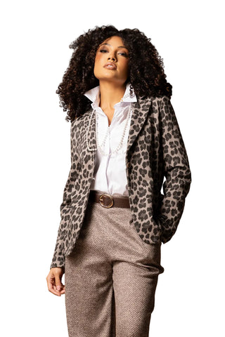 Eternelle Cheetah Print Blazer