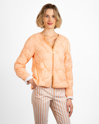 Blouson with pearls quilted jacket