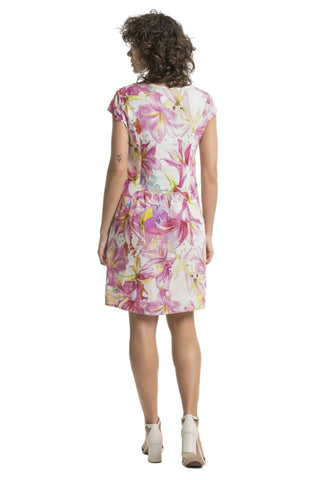 Linen Luv Hibiscus Print Day Dress