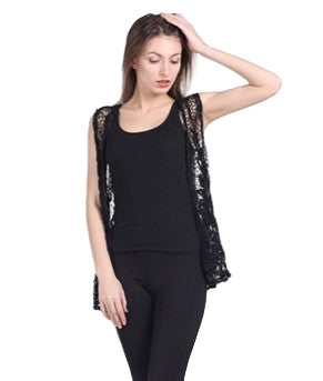 D&W Lace Knit Vest