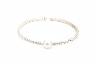 Crystal Waters Rhinestone Pearl Bracelet