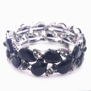 Crystal Waters Bracelet with Jet Crystals